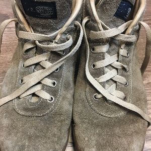 Brown leather ankle boots